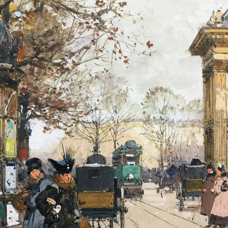 Les Quais De La Seine L'Automne Eugène Galien-Laloue