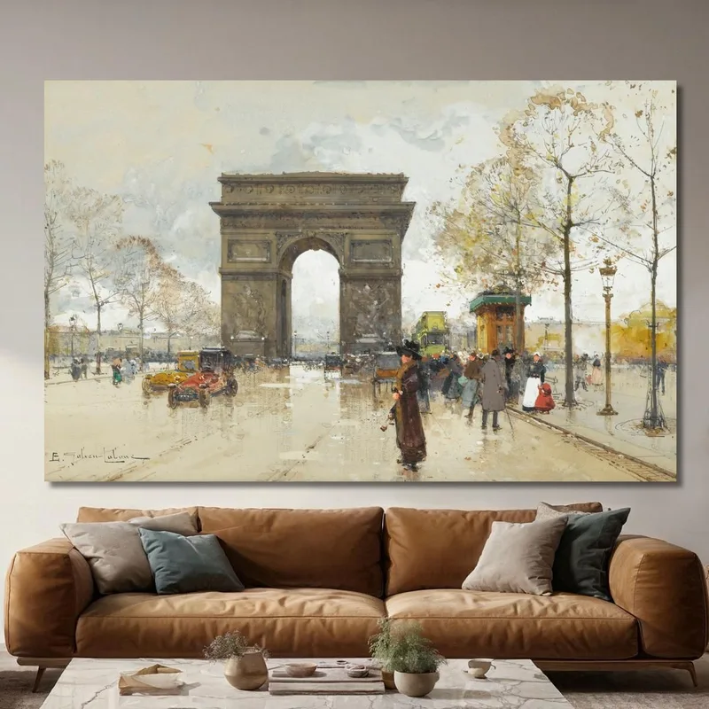 The Arc De Triomphe Eugène Galien-Laloue
