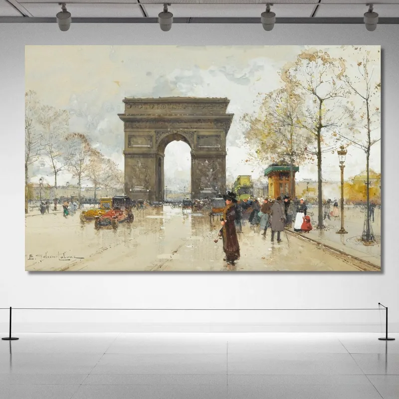 The Arc De Triomphe Eugène Galien-Laloue