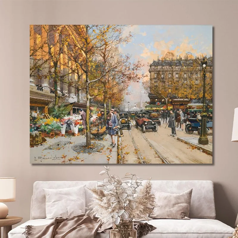 Plaza De La Madeleine Eugène Galien-Laloue