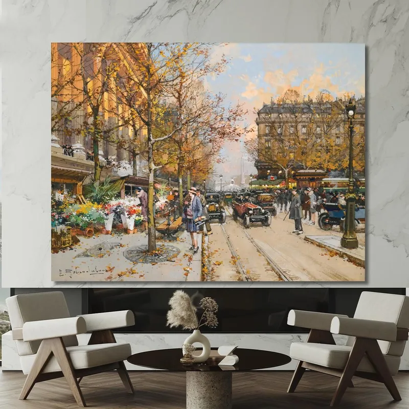 Plaza De La Madeleine Eugène Galien-Laloue