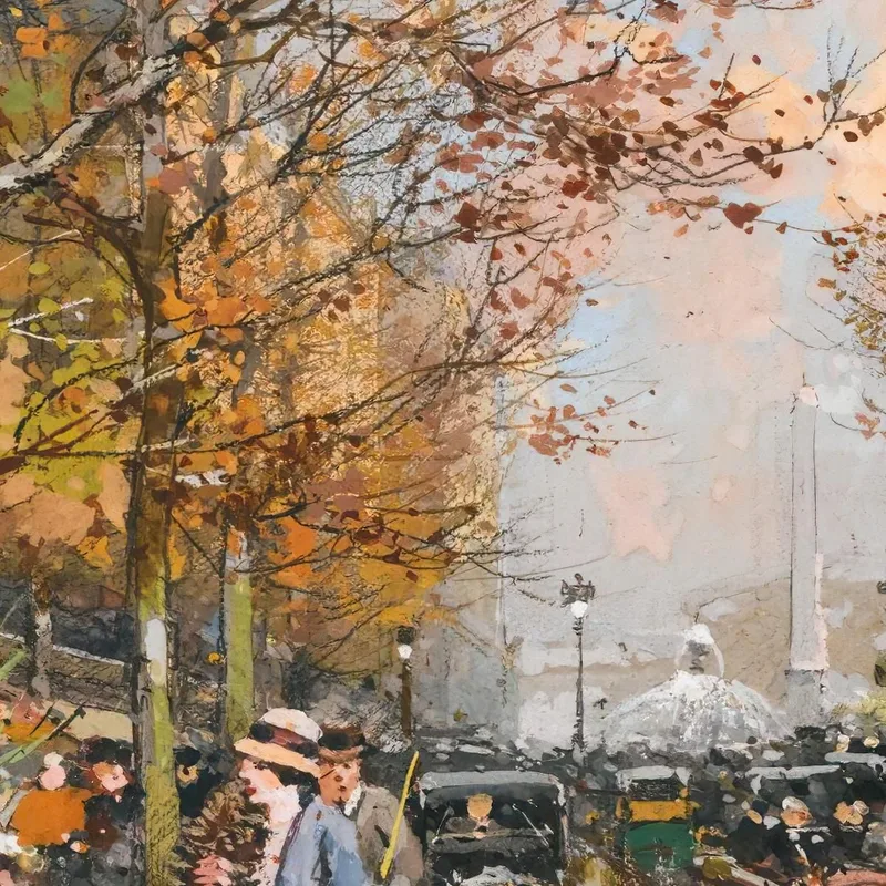 Plaza De La Madeleine Eugène Galien-Laloue