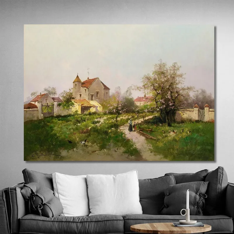 Ländliche Szene In Den Vororten Von Barbizon Eugène Galien-Laloue