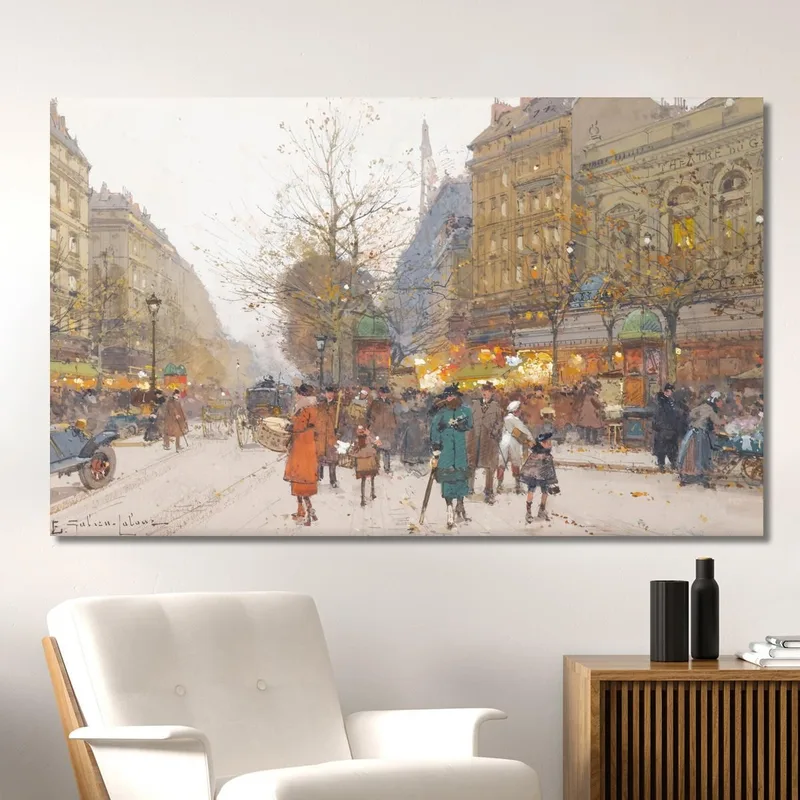 Teatro Du Gymnase Boulevard De Bonne-Nouvelle Eugène Galien-Laloue