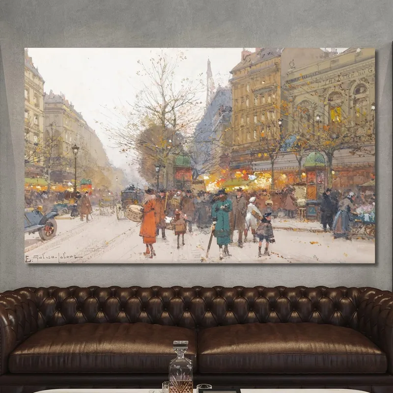 Teatro Du Gymnase Boulevard De Bonne-Nouvelle Eugène Galien-Laloue