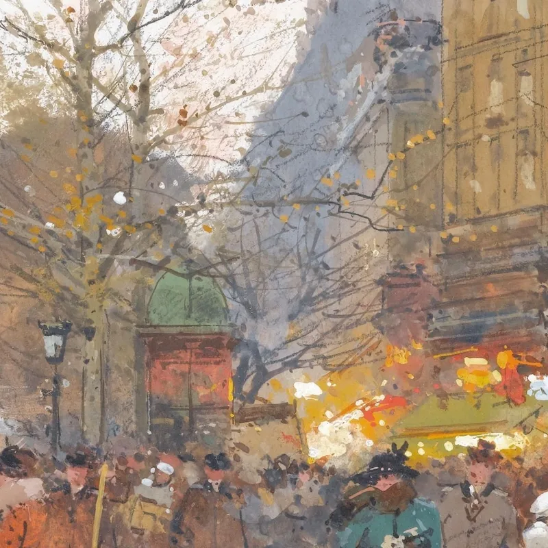 Teatro Du Gymnase Boulevard De Bonne-Nouvelle Eugène Galien-Laloue