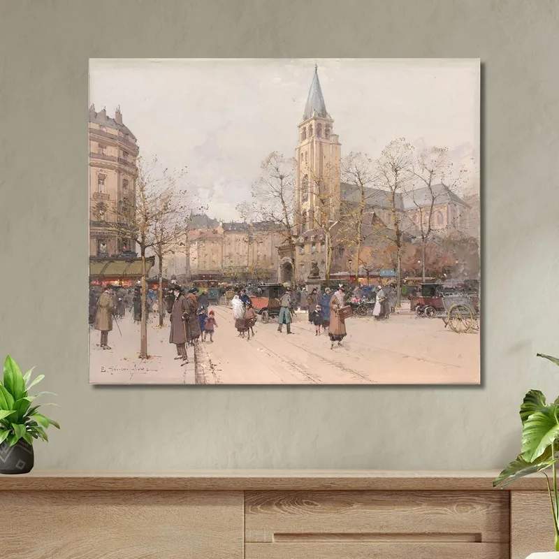 Vista Dei Boulevards A Saint-Germain-Des-Prés Eugène Galien-Laloue