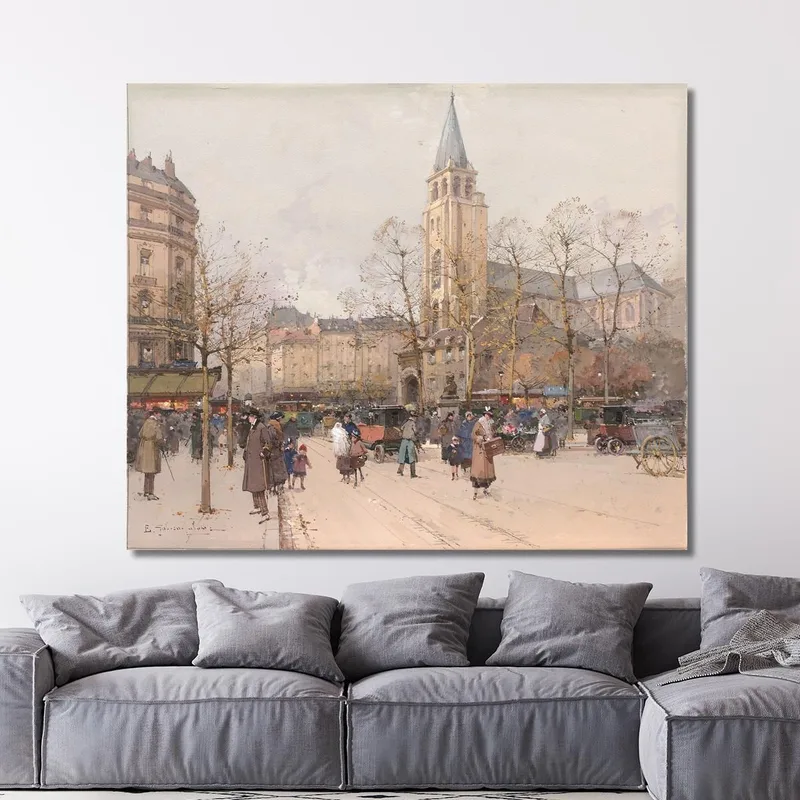 Vista Dei Boulevards A Saint-Germain-Des-Prés Eugène Galien-Laloue