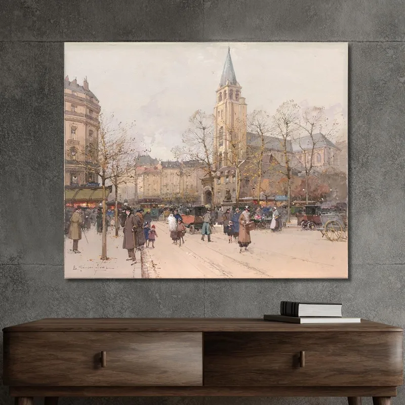 Vista Dei Boulevards A Saint-Germain-Des-Prés Eugène Galien-Laloue