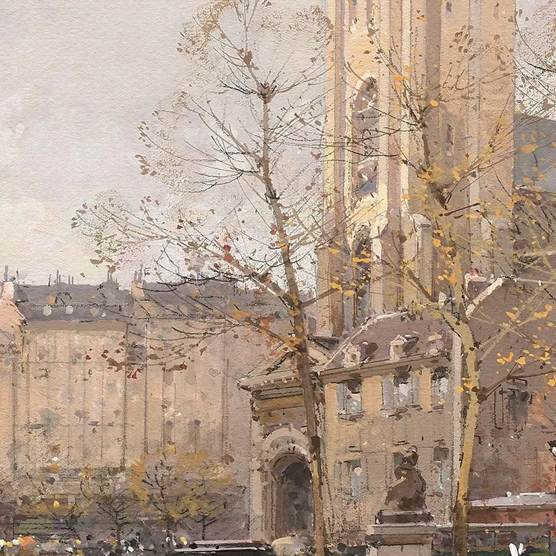 Vista Dei Boulevards A Saint-Germain-Des-Prés Eugène Galien-Laloue