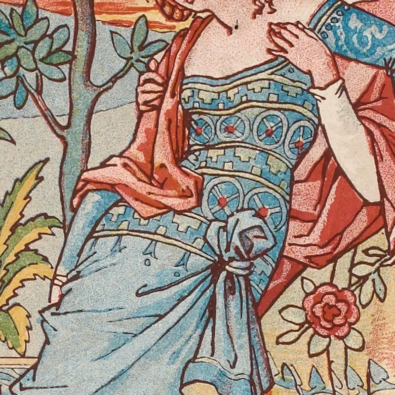 Femme Assoupie Dans Les Bras De Sa Servante Eugène Grasset