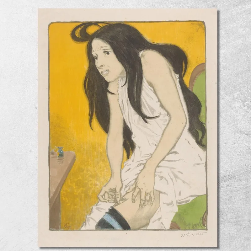Donna Dipendente Dalla Morfina Eugène Grasset quadro stampa su tela