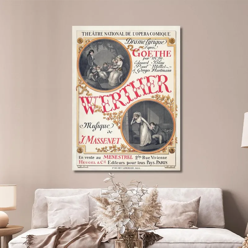 Cartel Del Estreno De Werther De Jules Massenet Eugène Grasset