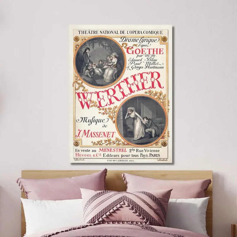 Cartel Del Estreno De Werther De Jules Massenet Eugène Grasset