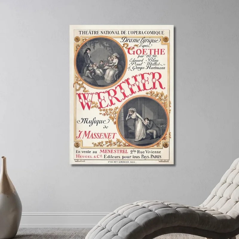 Cartel Del Estreno De Werther De Jules Massenet Eugène Grasset