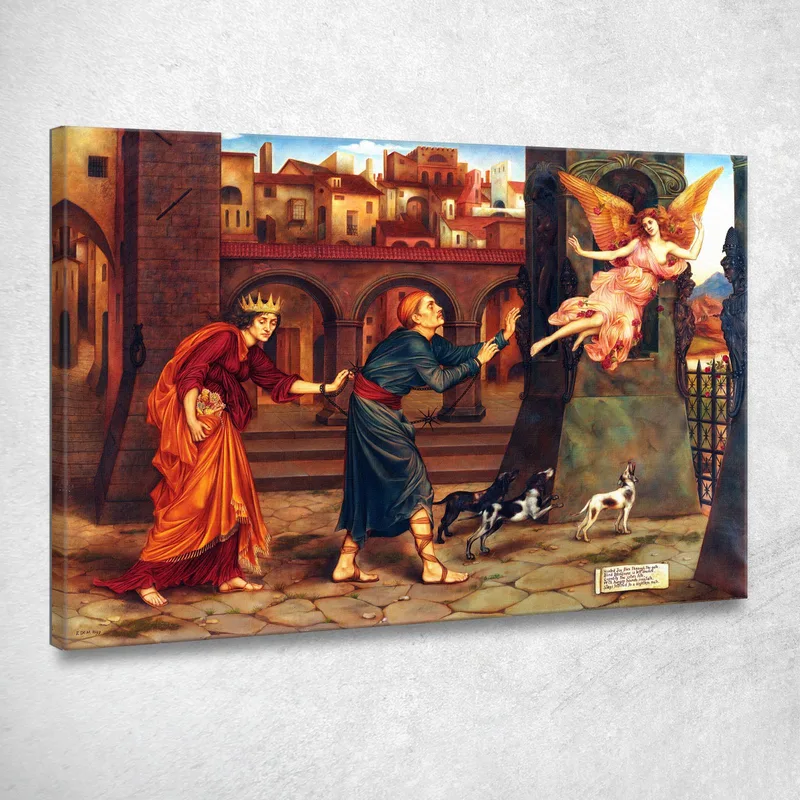 Blindheit Und Habgier Vertreiben Die Freude Aus Der Stadt Evelyn De Morgan drucken auf leinwand