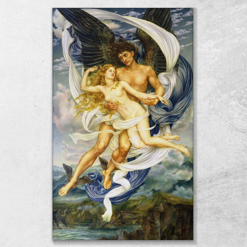 Boreas And Oreithyia Evelyn De Morgan