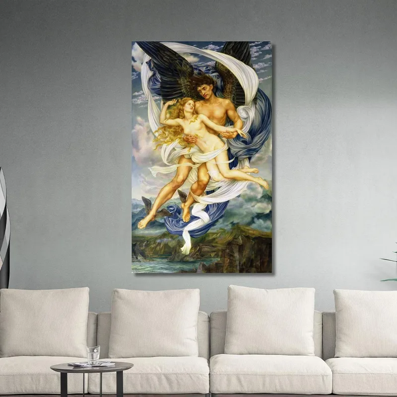 Boreas And Oreithyia Evelyn De Morgan