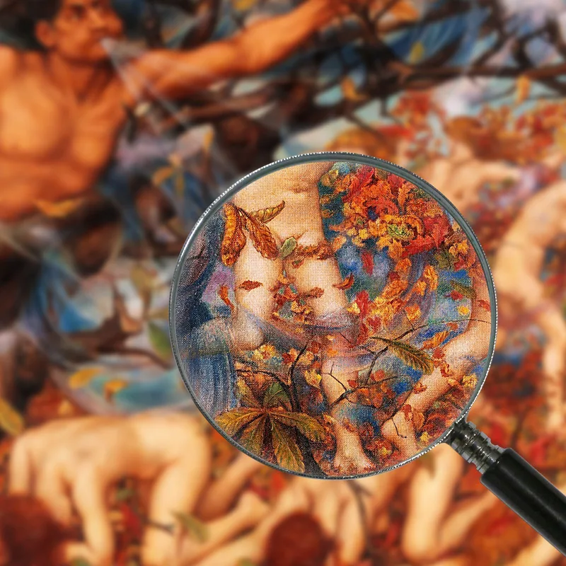 Boreas And The Fallen Leaves Evelyn De Morgan