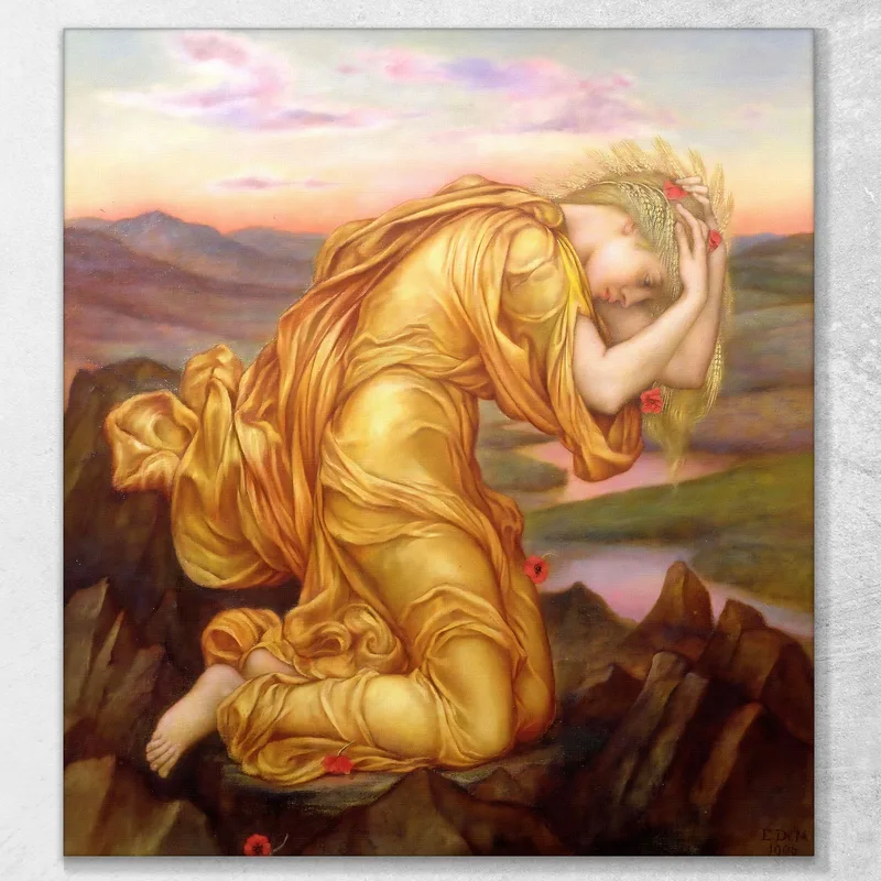 Demetra In Lutto Per Persefone Evelyn De Morgan
