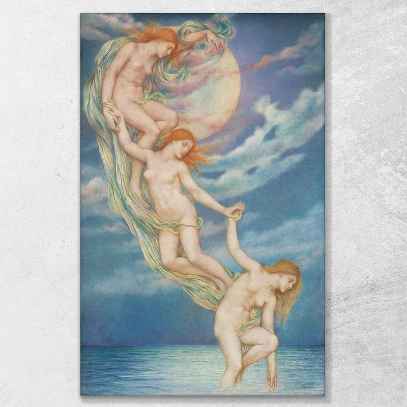 Moonbeams Dipping Into The Sea Evelyn De Morgan