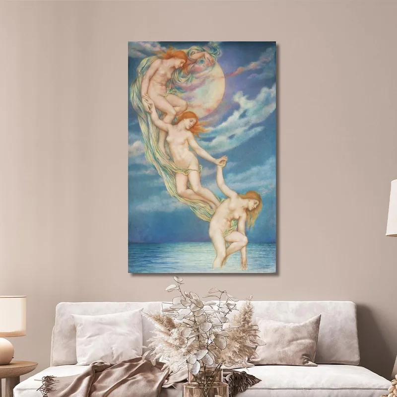 Moonbeams Dipping Into The Sea Evelyn De Morgan