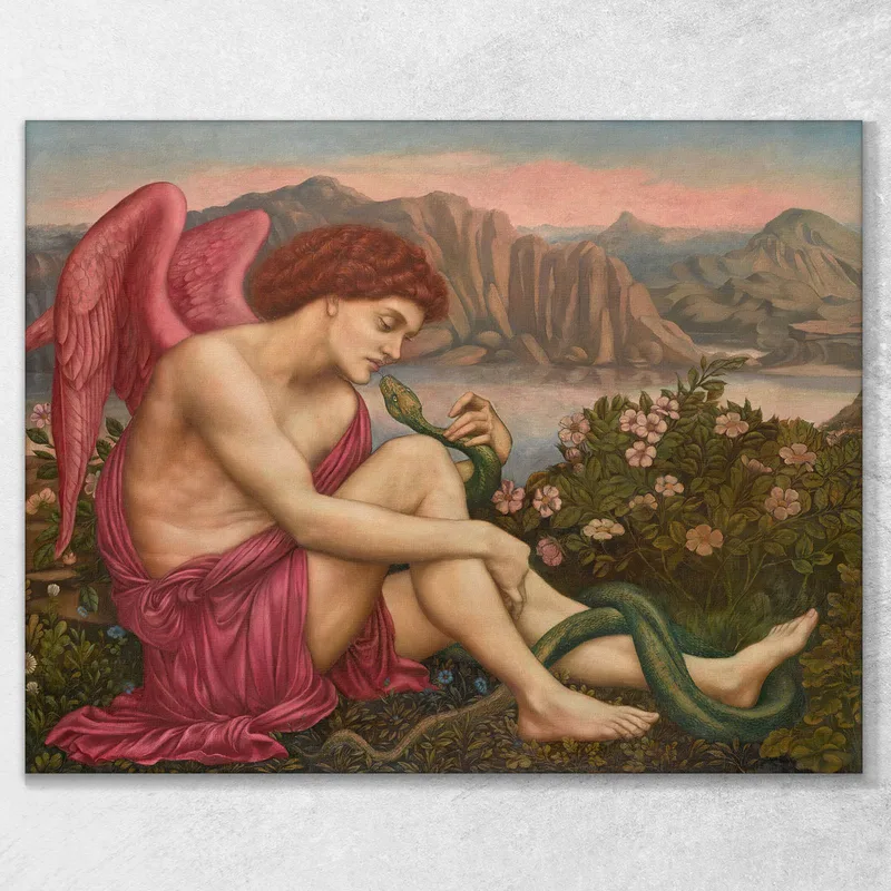 The Angel With The Serpent Evelyn De Morgan