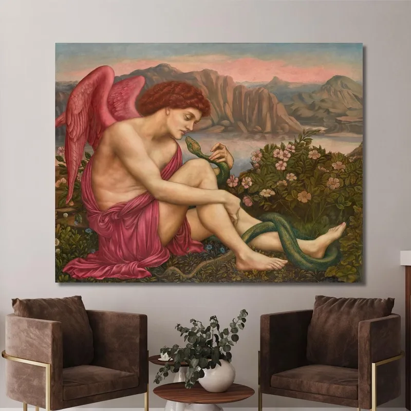 The Angel With The Serpent Evelyn De Morgan