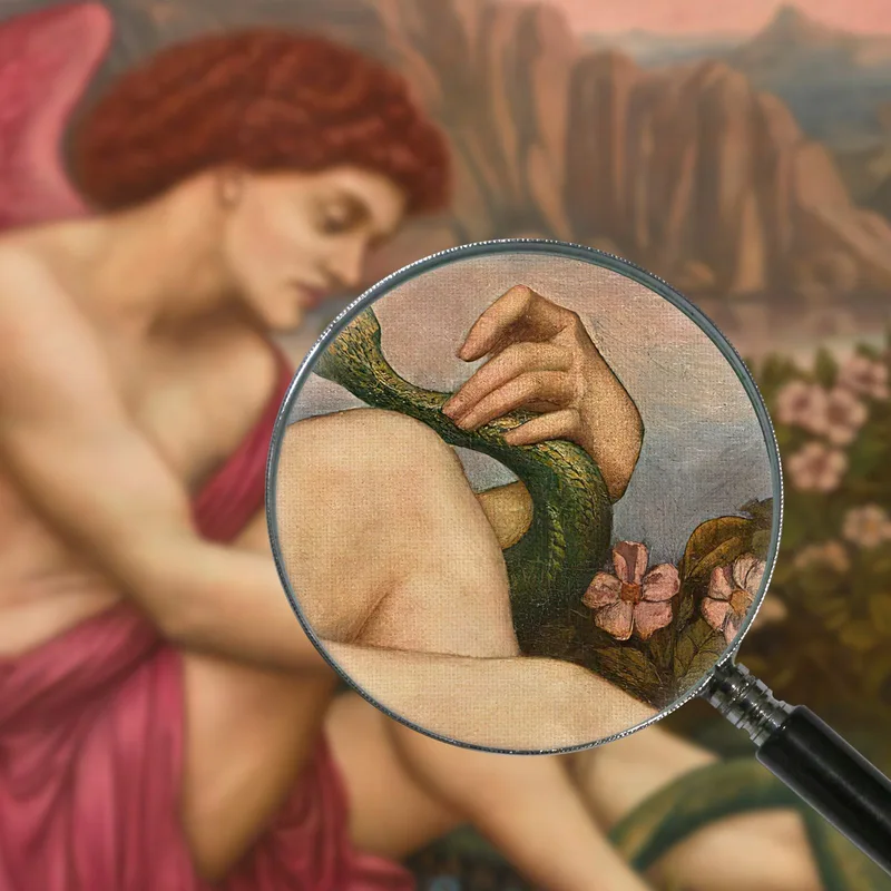 The Angel With The Serpent Evelyn De Morgan