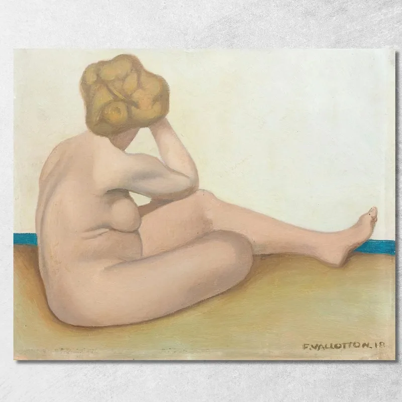 Bagnante Seduto Sulla Sabbia Félix Vallotton quadro stampa su tela