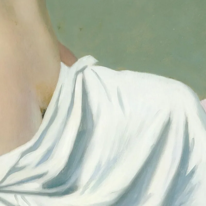 Stehender Akt Kleid Auf Dem Knie Haltend Félix Vallotton