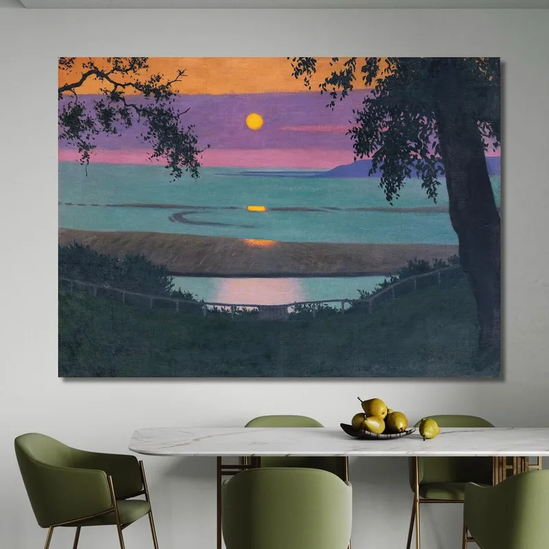 Tramonto Al Cielo Arancione E Viola Di Grace Félix Vallotton