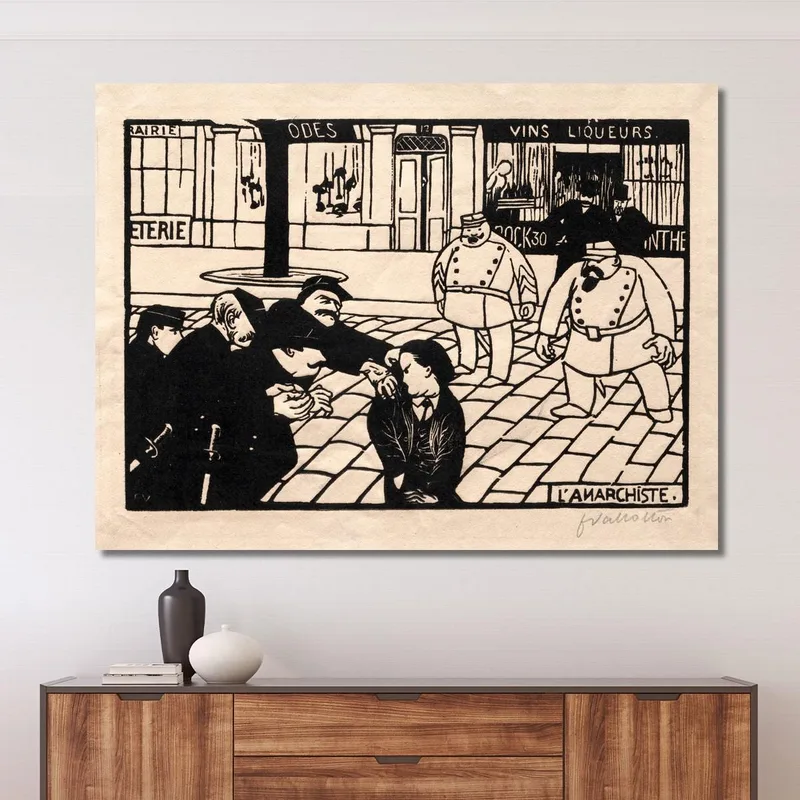 L'Anarchico Félix Vallotton quadro stampa su tela