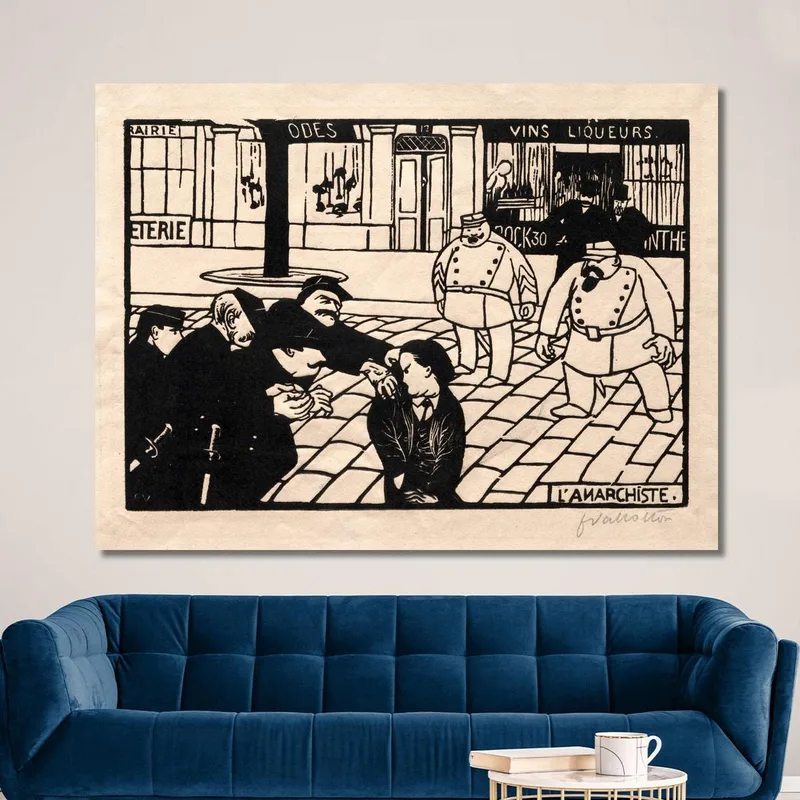 L'Anarchico Félix Vallotton quadro stampa su tela