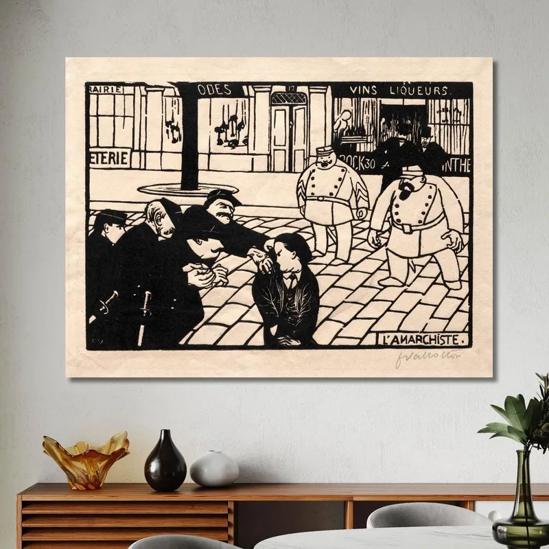 L'Anarchico Félix Vallotton quadro stampa su tela