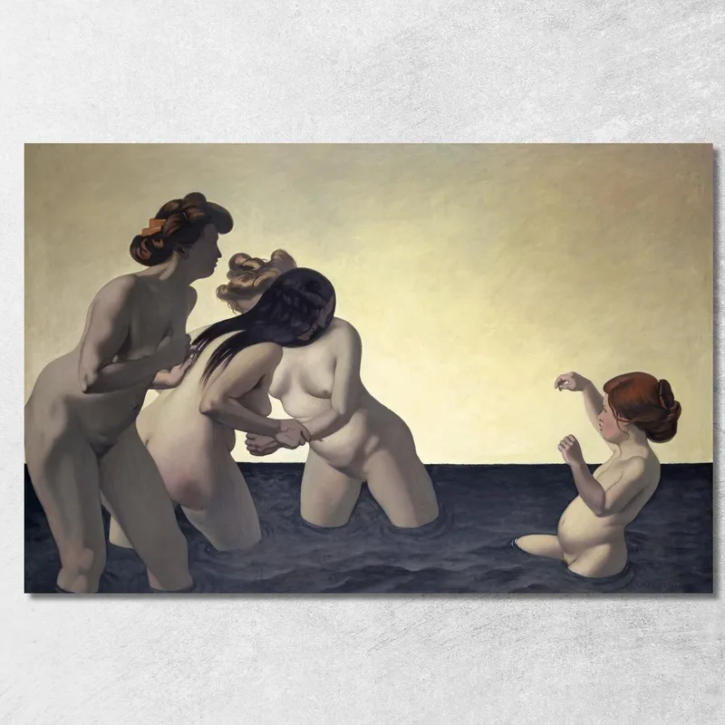 Tres Mujeres Y Una Niña Jugando En El Agua Félix Vallotton cuadro en lienzo