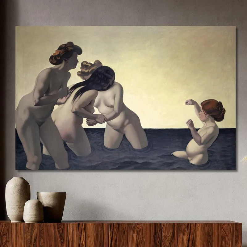 Tres Mujeres Y Una Niña Jugando En El Agua Félix Vallotton