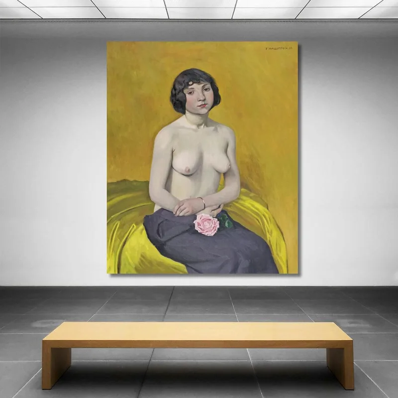 Mujer Con Rosa Félix Vallotton