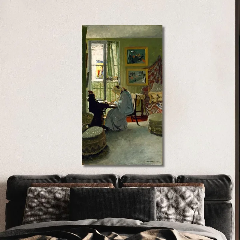 Donna Che Scrive In Un Interno Félix Vallotton quadro stampa su tela