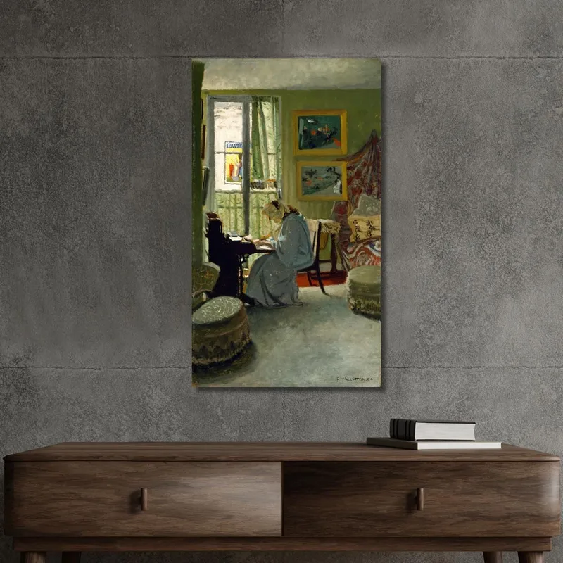 Donna Che Scrive In Un Interno Félix Vallotton quadro stampa su tela