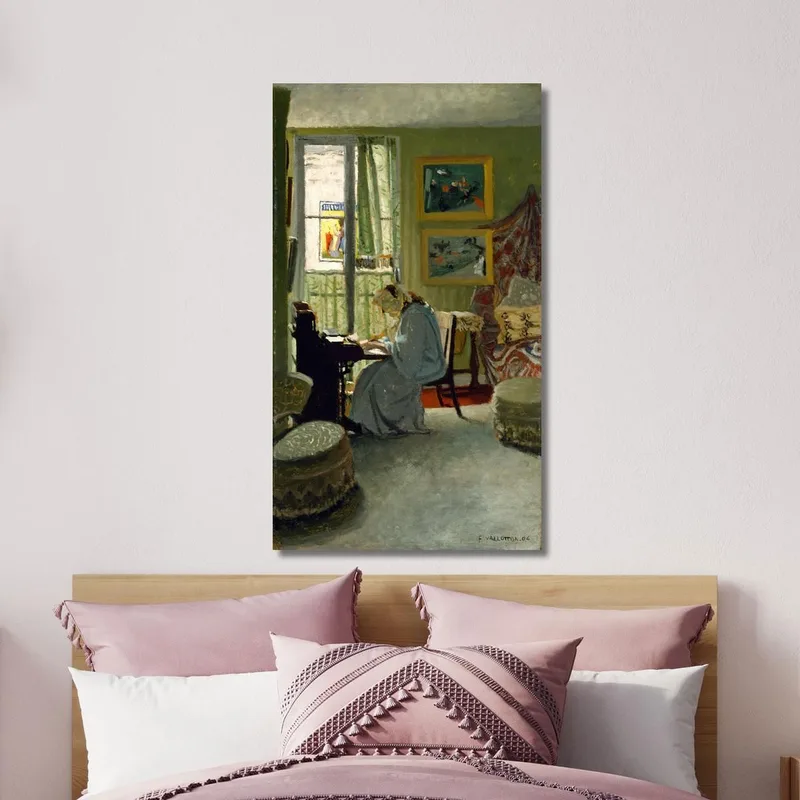 Donna Che Scrive In Un Interno Félix Vallotton quadro stampa su tela
