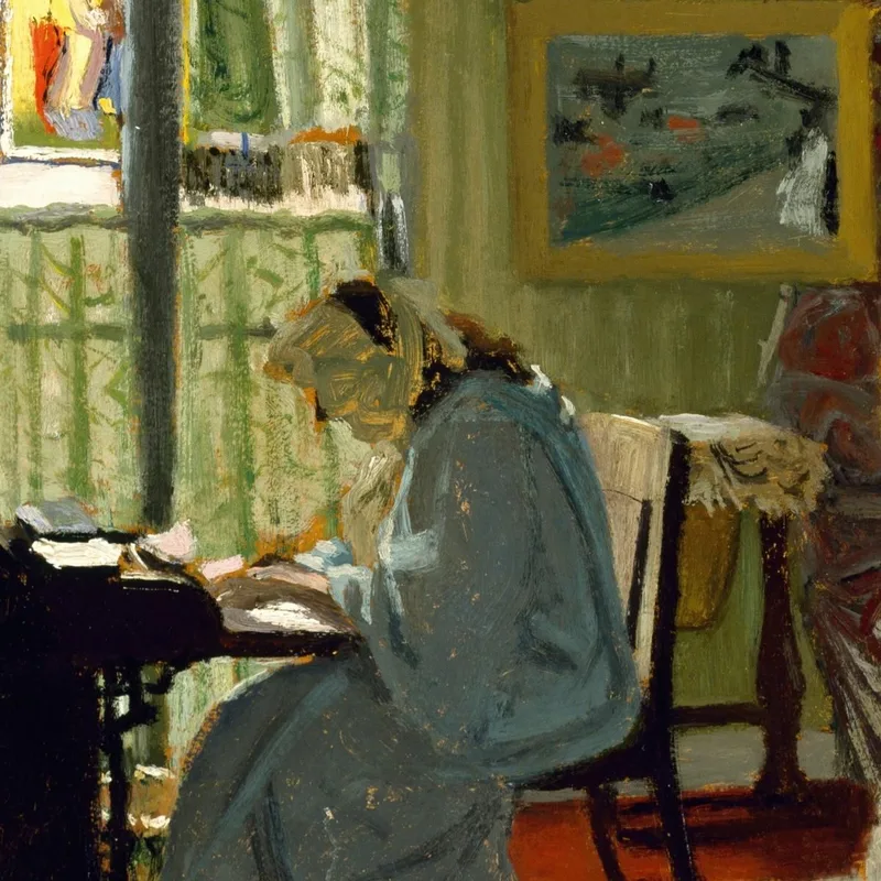 Donna Che Scrive In Un Interno Félix Vallotton quadro stampa su tela