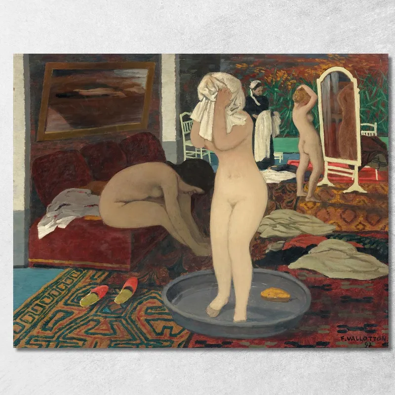 Mujeres En El Baño Félix Vallotton cuadro en lienzo