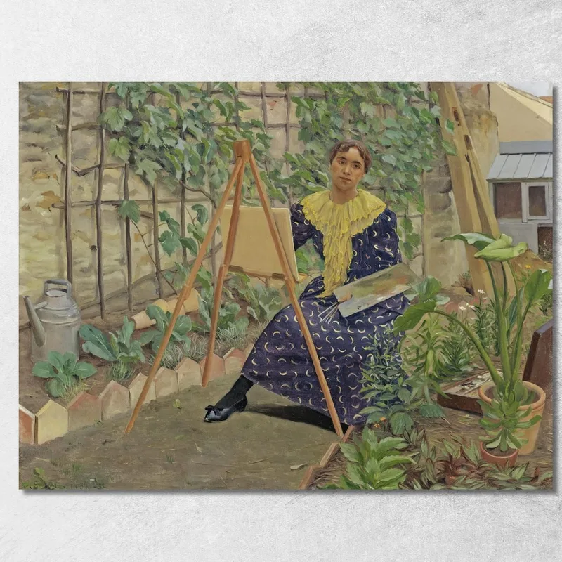 Pintura De Niña Joven Félix Vallotton cuadro en lienzo