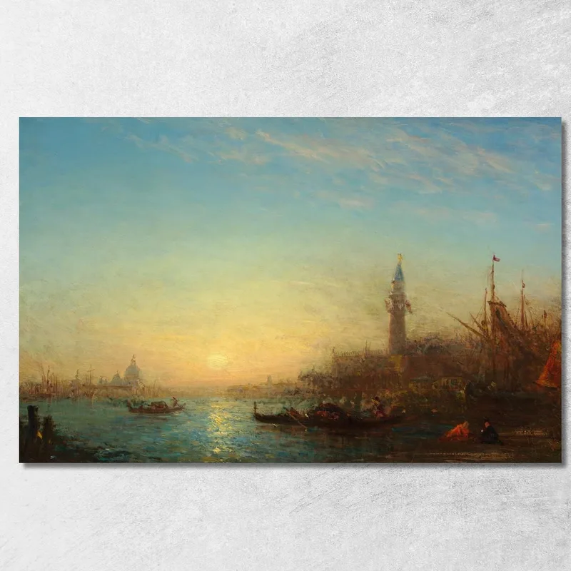 Sonnenuntergang, Quai Des Esclavons Félix Ziem drucken auf leinwand