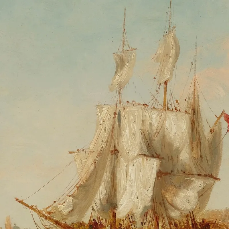 Embarquement Sur Le Quai Des Esclavons Félix Ziem