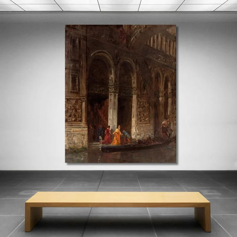 The Departure From The Doge'S Palace Under The Bridge Of Sighs Félix Ziem