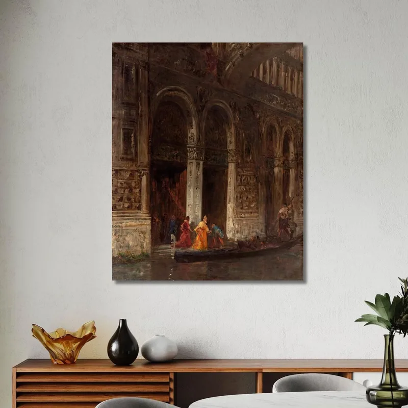 The Departure From The Doge'S Palace Under The Bridge Of Sighs Félix Ziem