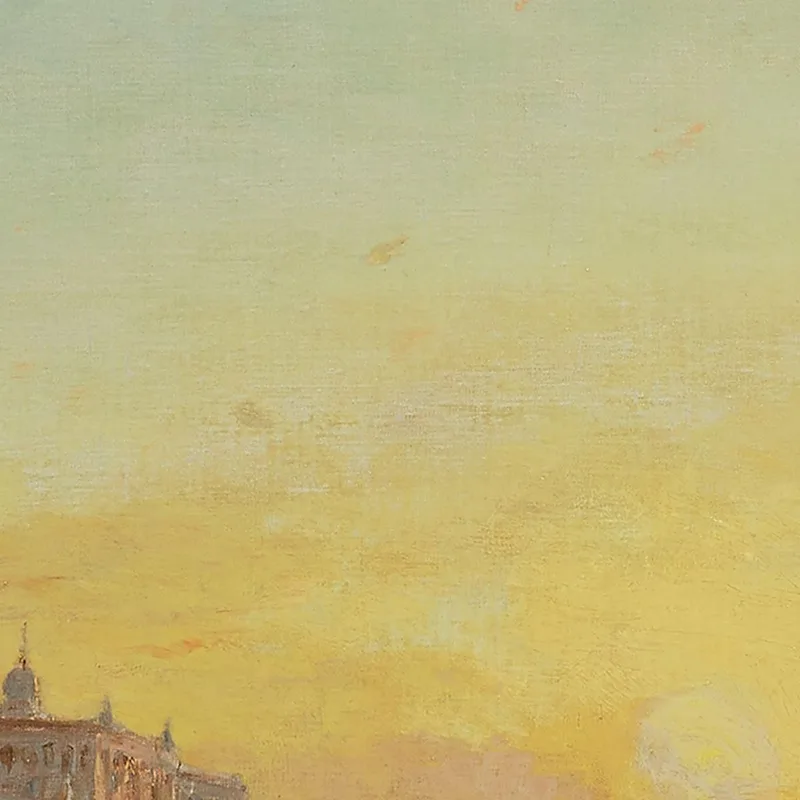 Amanecer Frente A La Piazzetta Y El Palacio Ducal De Venecia Félix Ziem