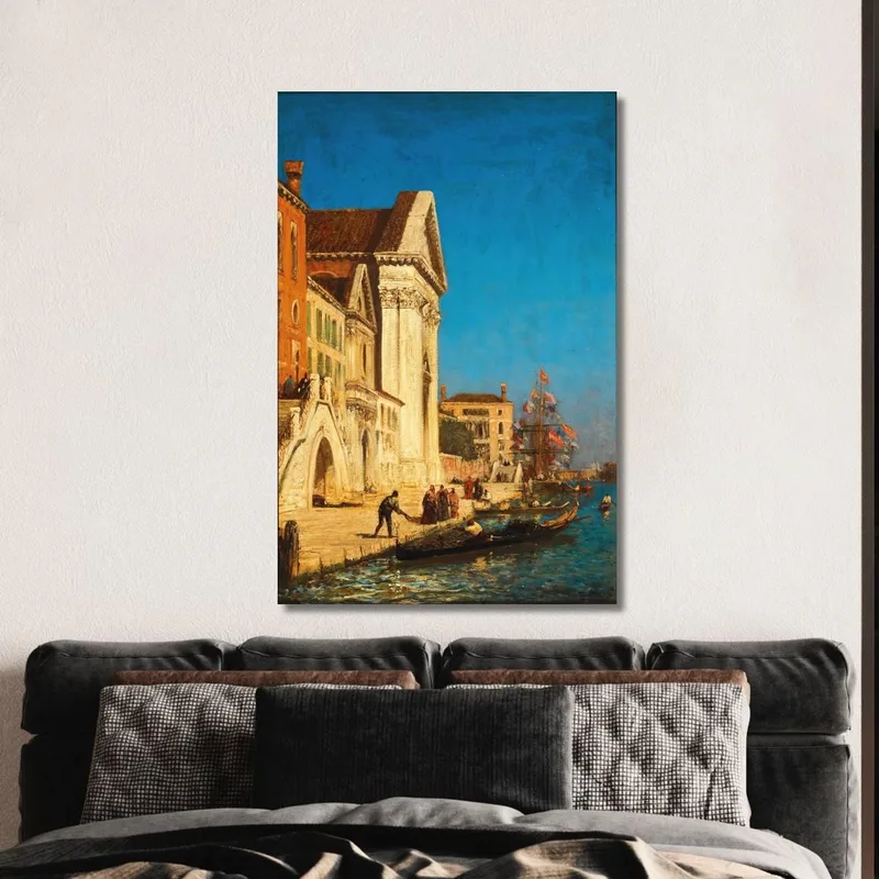 Venecia: Canale Della Giudecca Cerca De La Iglesia De Santa Maria Del Rosario Félix Ziem
